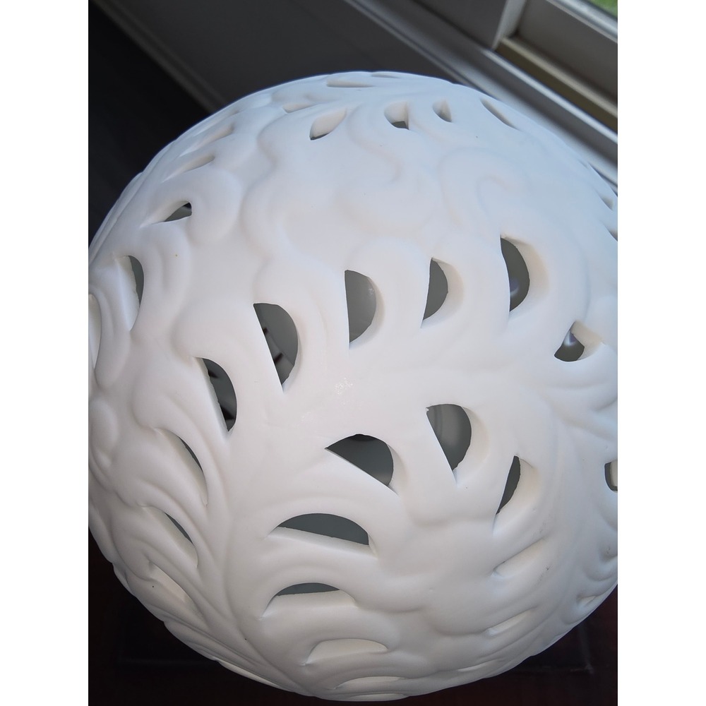 East Of Eden Sphere Table Lamp Cutout Leaf Design Accent Lighting